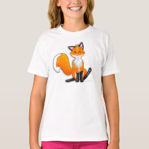 女の子のためのキツネのTシャツ Tシャツ
