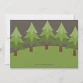 女の子のためのキャンプの誕生日のパーティの招待状 招待状 (裏面)