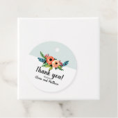 女の子のためのキュートな水彩花とベビーシャワー フェイバータグ (インサイチュ)