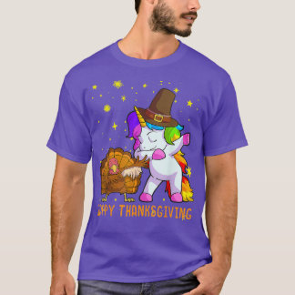 女の子のためのキュートUnicorn感謝Hilgm Hat Tu Tシャツ