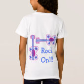 女の子のためのギターのワイシャツ Tシャツ (裏面)