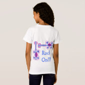 女の子のためのギターのワイシャツ Tシャツ (裏面フル)