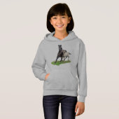 女の子のためのギャロップのDulmenの野生の馬のかわいい子馬 (正面フル)