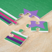 女の子のためのクリスマス体操パズル。 ジグソーパズル (側面)