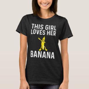 女の子のためのクールなバナナ キッズダビング イエロー スイート トロ Tシャツ