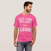 女の子のためのクールグライダーアート 子供スカイダイビングエアーグライディング Tシャツ (正面フル)