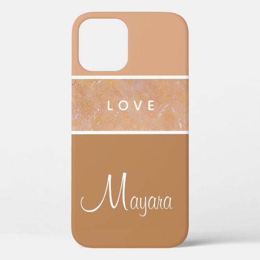 女の子のためのグラデーションベージュの電話ケース Case-Mate iPhoneケース (裏面)