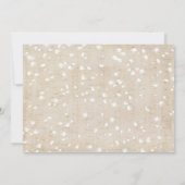 女の子のためのココアベビーシャワー外は寒い 招待状 (裏面)