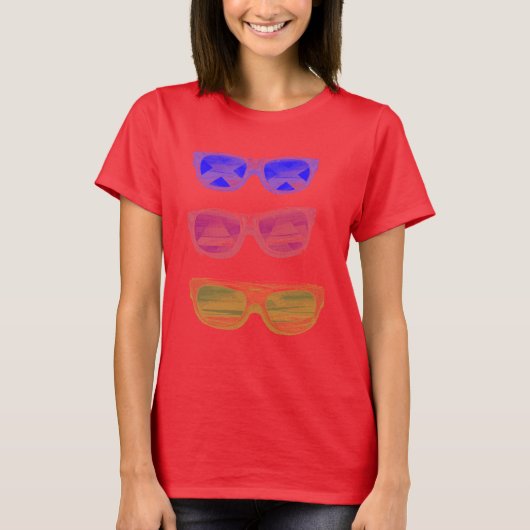 女の子のためのサングラス Tシャツ (正面)