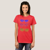 女の子のためのサングラス Tシャツ (正面フル)