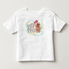 女の子のためのジンジャーブレッドクリスマスTシャツ トドラーTシャツ