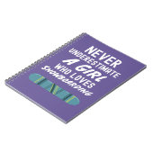 女の子のためのスノーボードギフト 子供のためのウィンタースポーツ ノートブック (左側)