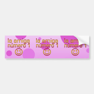 女の子のためのスペインのな旗色のLa Amiga Número 1 バンパーステッカー