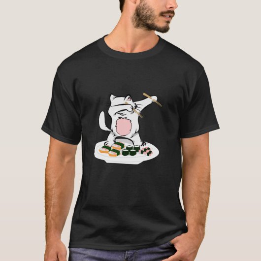 女の子のためのダビング猫 Tシャツ (正面)