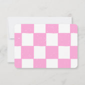 女の子のためのチェスの誕生日パカスタムーティー 招待状 (裏面)