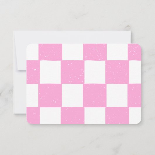 女の子のためのチェスの誕生日パカスタムーティー 招待状 (裏面)