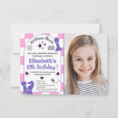 女の子のためのチェスの誕生日パカスタムーティー 招待状 (正面)