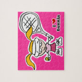 女の子のためのテニスパズルギフト ジグソーパズル (縦)