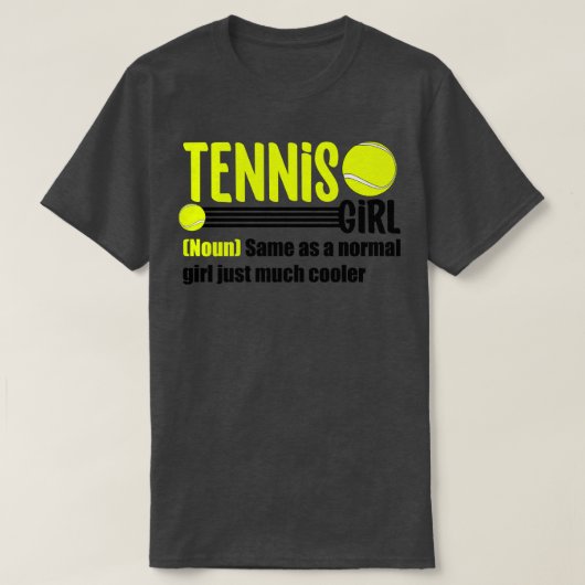 女の子のためのテニス選手のギフト Tシャツ (デザイン正面)