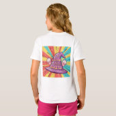 女の子のためのハロウィン - 魔法使いのスイーツへの道 Tシャツ (裏面フル)