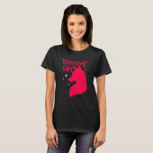 女の子のためのハロウィーンシルエット人狼 Tシャツ (正面フル)