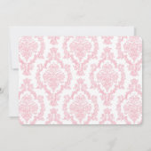 女の子のためのバプテスマまたは第一聖餐式招待状/ピンク 招待状 (裏面)