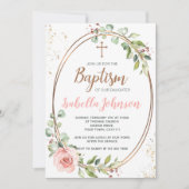 女の子のためのバプテスマ招待状 招待状 (正面)