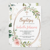女の子のためのバプテスマ招待状 招待状 (正面/裏面)