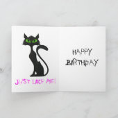 女の子のためのバースデー・カード-カスタマイズことができます カード (内部)