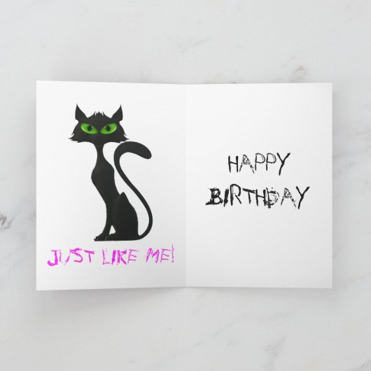 女の子のためのバースデー・カード-カスタマイズことができます カード (内部)