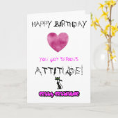 女の子のためのバースデー・カード-カスタマイズことができます カード (黄色い花)