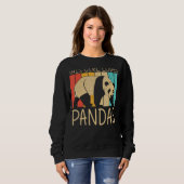 女の子のためのパンダパンダクマ動物 スウェットシャツ (正面フル)