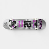 女の子のためのパーソナライズなサッカーのスケートボードのデッキ スケートボード (横)