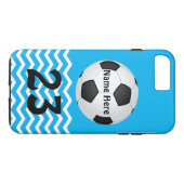 女の子のためのパーソナライズなサッカーのiPhoneのケース Case-Mate iPhoneケース (裏面(横))