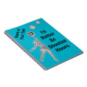 女の子のためのパーソナライズなバスケットボールチームギフトのアイディア ノートブック (右側)