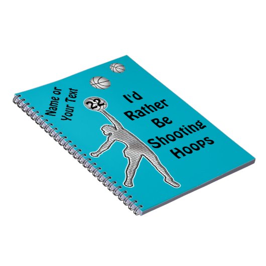 女の子のためのパーソナライズなバスケットボールチームギフトのアイディア ノートブック (右側)