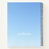 女の子のためのパーソナライズブルー魔法の妖精ノート ノートブック (裏面)