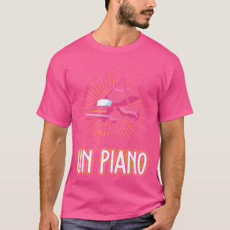 女の子のためのピアノプレーヤーギフト クラシック音楽 ピアノ Tシャツ