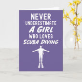 女の子のためのピンクのかわいいスキューバダイビングカード  シュノーケリング カード (黄色い花)