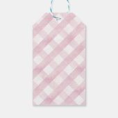 女の子のためのピンクのフロプスバニーベビーシャワーギフトラベル ギフトタグ (裏面)