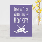 女の子のためのピンクのホッケーカード　キッズのための　彼女のためのスポーツ カード (黄色い花)