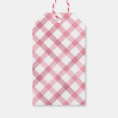 女の子のためのピンクの誕生日パーティーはバニーで扱う ギフトタグ (裏面)