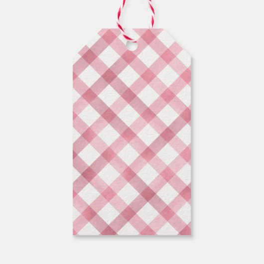 女の子のためのピンクの誕生日パーティーはバニーで扱う ギフトタグ (裏面)