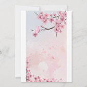 女の子のためのピンクの赤ちゃんシャワー招待状 – かわいい 招待状 (裏面)