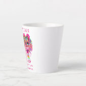 女の子のためのベストフレンドの贈り物，魔法のユニコーンピンク カフェラテマグ (正面)