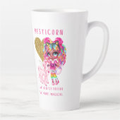 女の子のためのベストフレンドの贈り物，魔法のユニコーンピンク カフェラテマグ (右)