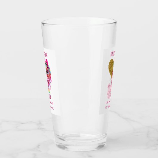 女の子のためのベストフレンドの贈り物，魔法のユニコーンピンク タンブラーグラス (左)