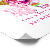 女の子のためのベストフレンドの贈り物,魔法のユニコーンピンク ポスター (角)