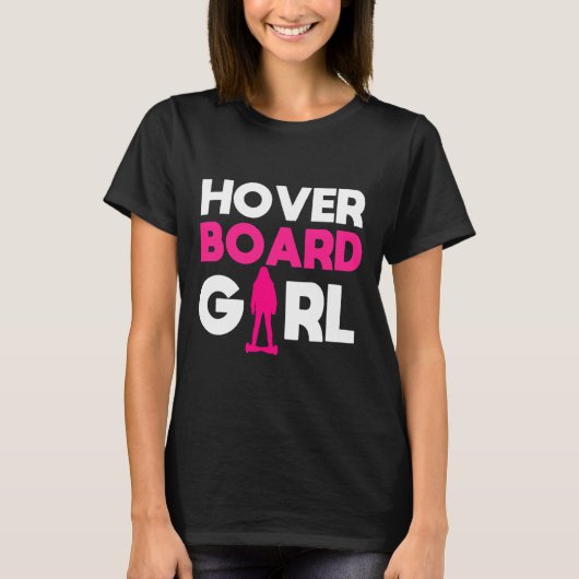 女の子のためのホバーボードのプレゼント Tシャツ (正面)