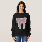 女の子のためのボウフード付きスウェットシャツ スウェットシャツ (正面フル)